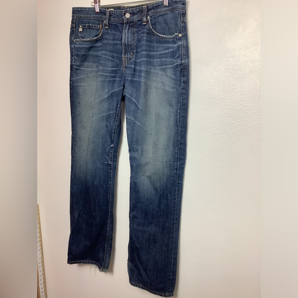 Ag Adriano Goldschmied Jeans The Protg Straight Leg Men’s 36 Distressed Hem.